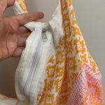 CAPRI Sling Tote eco friendly boho orange/pink/beige 100% cotton beach bag Orange Photo 5