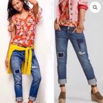 CAbi  slim boyfriend patchwork jeans #5308 relaxed slim fit versatile size 2 reg. Photo 1