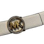 Michael Kors  Pebbled Leather Rhinestone Circle Logo Belt, Sz Large Photo 7