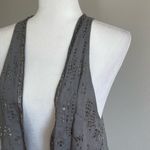 American Eagle Gray Sequin Embellished Vest Size L/XL Photo 1
