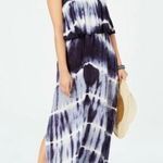 Raviya NWT Navy Tie Dye Strapless Maxi Swimsuit Cover Up Size Small Photo 0