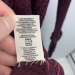 Free People We The  Size S Laguna Shirt Thermal Waffle Knit Maroon Oversized Top Photo 8