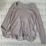 Anthropologie Saturday Sunday Wendy Wrap Waffle Knit Top Beige/Purple (Small) Photo 1