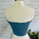 Boutique NEW Dusty Blue Crop Top Photo 3