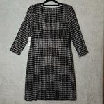 Jessica Howard Dress Womens 10 Black Houndstooth Glitter Knit Shift Dress NEW Photo 2