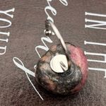 Handmade Handcrafted Large Rhodonite Stainless Steel Open Back Adjustable Ring Tumbled Photo 3