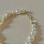 Handmade Pink White Pearl Bracelet “Lydia” Asymmetric Unique Feminine Classic Photo 4