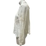 Free People  Abigail Victorian Eyelet Top Ivory Blouse Size M Photo 2