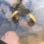 Avon Vintage 80s Avon Shaped Pastel Enamel Rhinestone Gold Tone Clip Earrings Photo 1