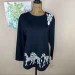 Teddi Zebras Ribbed Knit Pullover Shirt Black S Black Photo 1