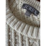 J.Crew  Cable-knit Puff-sleeve Crewneck Sweater in Vintage White Size Large Photo 4