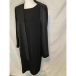 Leslie Fay VTG  Dress Suit 12 Black Career Business Formal 1 Pc Sophisticated EUC Photo 5