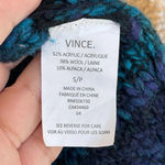 Vince  Alpaca Wool Blend Chunky Knit Sweater Vest Womens Small Blue Purple Photo 2