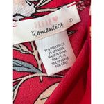 URBAN Romantics Red Floral Swing Blouse LARGE Keyhole Neck Ruffle Sleeves NWOT Photo 1