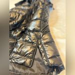 Weatherproof  Women's Shiny Black Hooded Vest‎ Size Small Photo 7