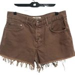 We The Free New  Brown Denim Cut off Shorts, Distressed Hem, New with out Tags Photo 1