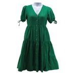 Christmas Linen Dress Kelly Green 12 Photo 1