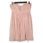 Donna Morgan  Blush Pink Chiffon Strapless Formal Dress 8 Photo 3