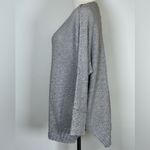 NWT La Miel Soft Gray Knit Oversized Sweater V Photo 2