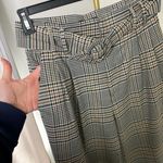 ZARA trf Collection Brown Beige Teal Highwaisted Dress Pants Trousers - Small Photo 2