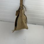 Lucky Brand  Dori Bucket Crossbody Bag Purse Tan Brown Leather Lines Pockets Photo 9