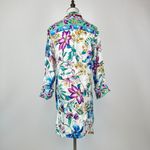 Johnny Was NWOT  Floral Long Sleeves Embroidered Button-Down Shirt Dress Size S Photo 5