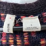 Moth Anthropologie SMALL Keavy Jacquard Cardigan WOOL MOHAIR BLEND Knit Red Photo 5