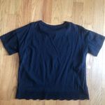 Ann Taylor  black top with eyelet hem Photo 4