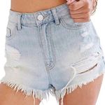 Urban Outfitters Distressed High Waisted Shorts Photo 0