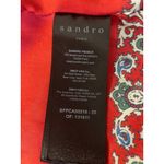 Sandro Paris Black Knit Cardigan Jacket Gold Buttons Paisley Lined Size M/L Size M Photo 3