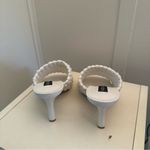 AQUA  Faux Leather Slip On Mules Womens 9.5M White Photo 3