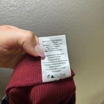 The Range Ribbed Slit Hem Leggings Women's Burgundy Fitted Casual Small lounge Photo 6