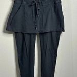 Athleta Size Small 2 in 1 Capri Leggings Skirt Black Athletic Womens Stretch Photo 0