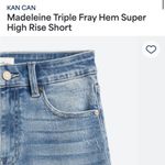 KanCan Madeline Triple Fray Hem High Rise Denim Cut Off Shorts Blue Size 27 Photo 3