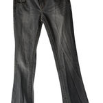 Mek Denim Women's Gray Bootcut Jeans Embellished Pockets Size 27 Western Buckle Photo 0