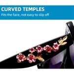 Chic Cat Tortoise Shell Sunglasses Fairmarry Pink Roses Brown Photo 5