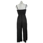 Madewell 100% Linen Black Sleeveless Cami Camisole Wide Leg Romper Jumpsuit Sz 0 Photo 2
