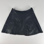 Vintage Leather Mini Skirt Black Size 38 Photo 2