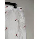Talbots White Relaxed Chino Pants Sz 16p Parrots Novelty Beachy Resort Vacation Photo 3