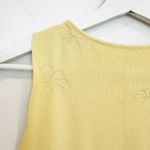 Peppermayo Holly Floral Daisy Sleeveless Knit Top in Yellow Size Small Medium Photo 3