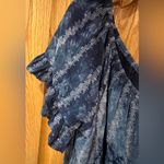 Knox Rose Knox‎ Rose Blue Tie-Dyed Eyelet Flutter Sleeve Off-the-Shoulder Top Size Large Photo 7
