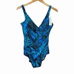 MiracleSuit NWT  Off the Scales Oceanus Swimsuit 14 Blue Tummy Control One Piece Photo 2