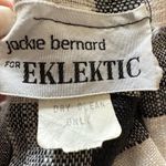 Vintage Buffalo Plaid Shirt Dress Size 8 Black and White Belted Union Made Photo 7