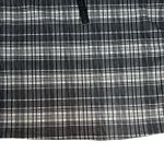 Alice + Olivia Leslie Cropped Mock Neck Sweatshirt Charcoal Plaid XL Stretch Photo 7