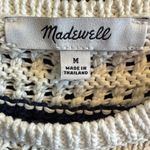 Madewell  Crochet Women’s Medium Tank Top with Navy and White Stripes Photo 2