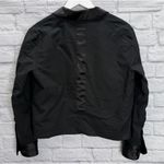 CAbi Womens Moto Jacket Black Size M Biker Boxy Crop Long Sleeve Zip 3552 Photo 5