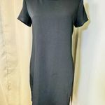 Adrienne Vittadini Women’s Size 2 Dress Shift Short Sleeve Black Mini Photo 0