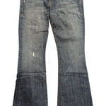 Peoples Liberation Womens 30‎ Mary Trouser Flare Jeans Dark Faded Denim Star Blue Photo 0