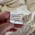 Simple Retro Milkmaid Prairie Country Dress Womens M White Lace Cotton Pearl Size M Photo 10