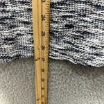 Talbots Sweater Women Large Blue Pullover Metallic Weave Lace Up Accent Nautical Photo 4